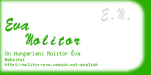 eva molitor business card